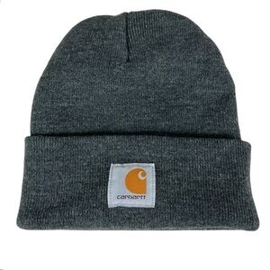 Carhartt A18 Knit Cuffed Beanie Hat OSFA Charcoal Gray Winter Workwear